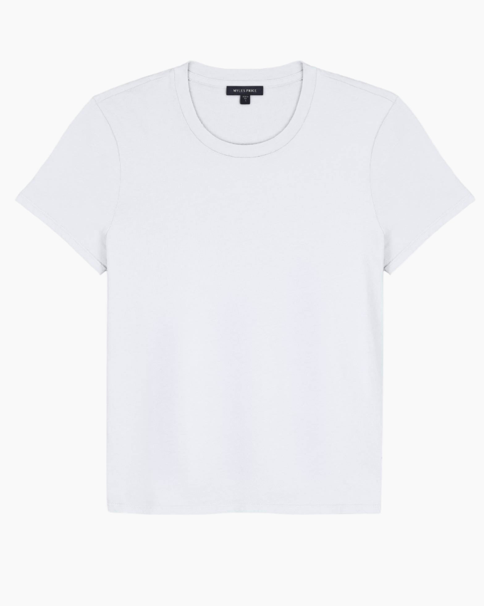 MYLES PRICE Short Sleeve Crew Neck Mini Jersey Tee in Black