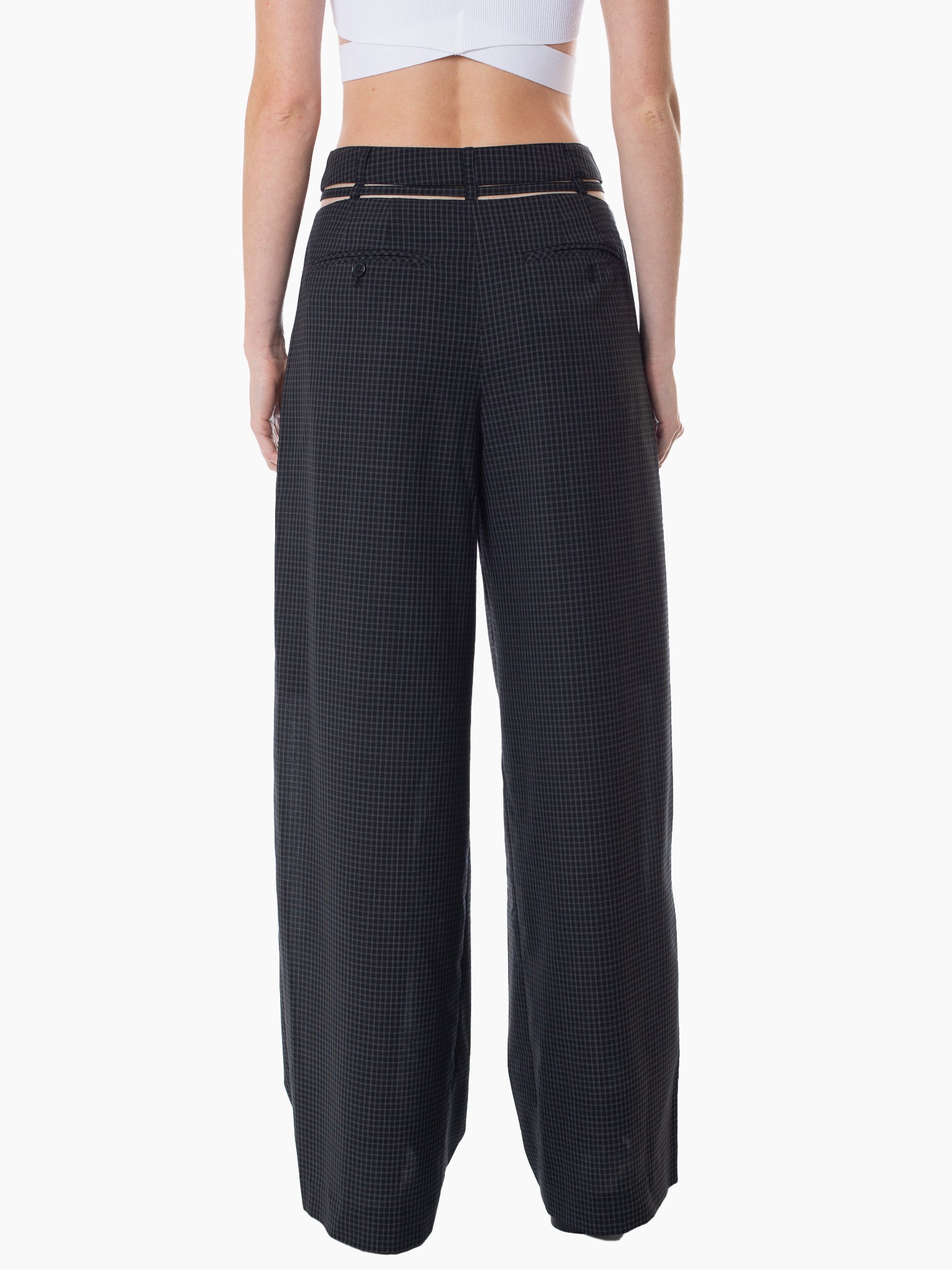 STUDIO J KOO Waist Cut-Out Detail Trousers