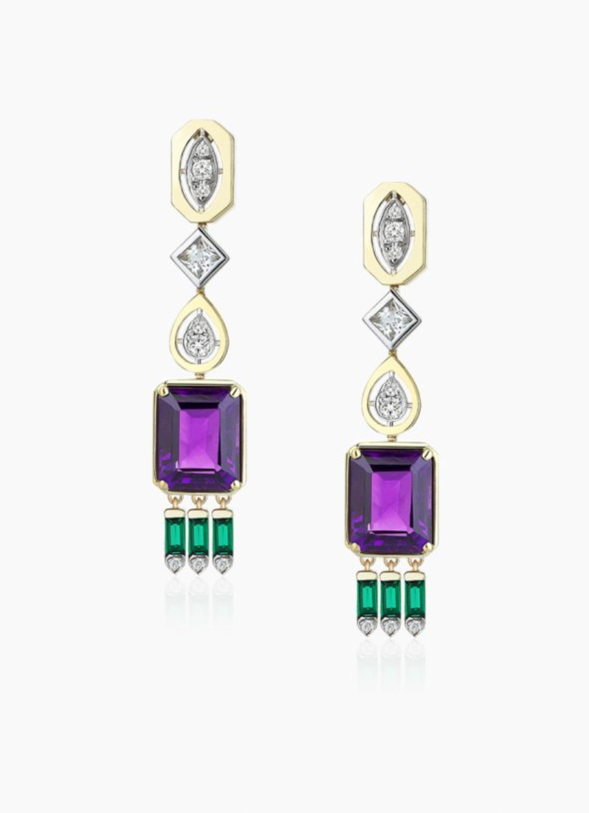 MELIS GORAL Focus Chakra Fringe Earrings