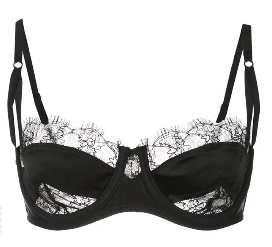 KIKI DE MONTPARNASSE Lace Inset Balconette Bra