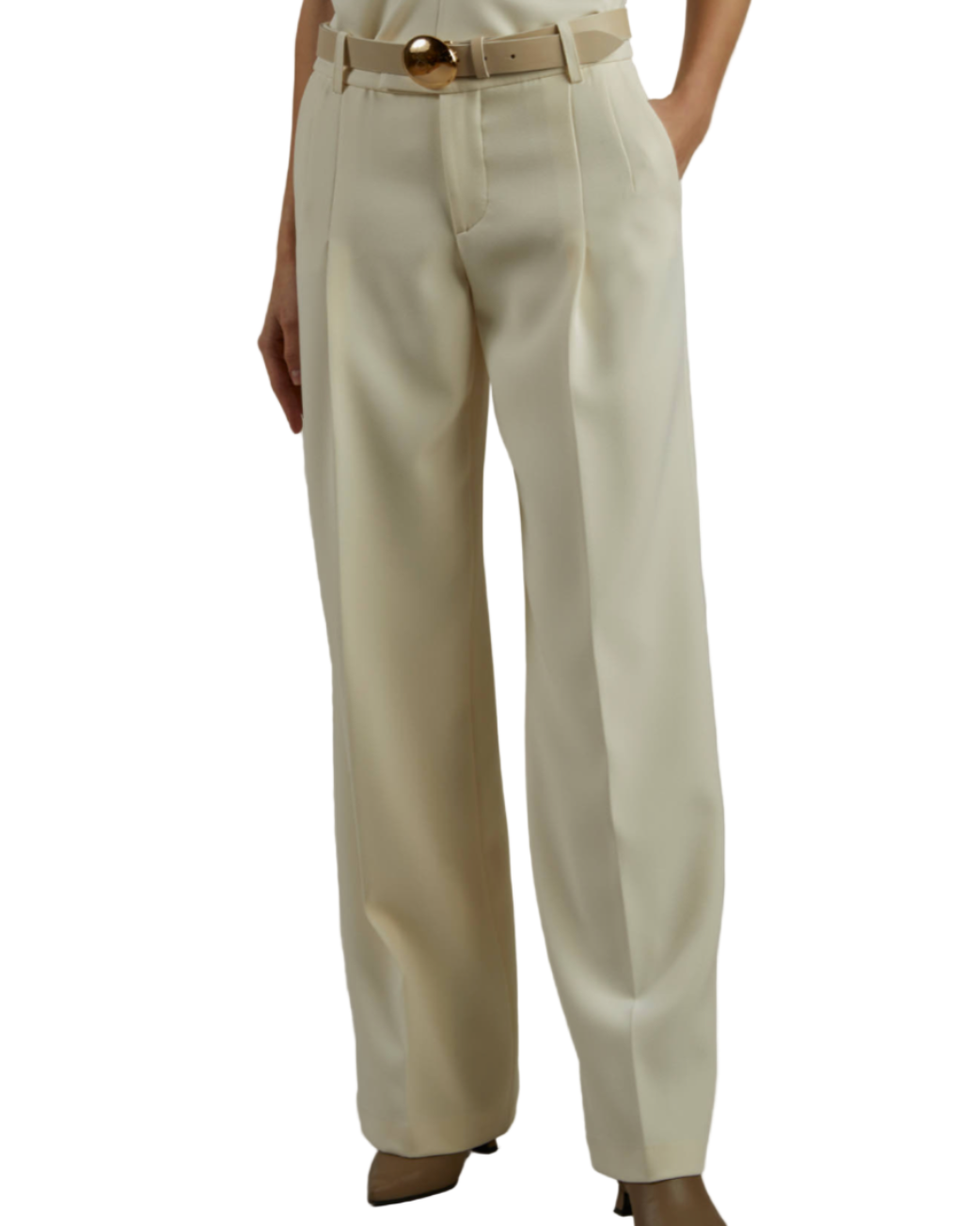 FEDERICA TOSI Pleated Trouser in Cream