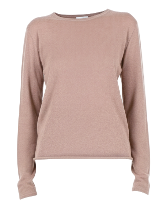 MAJESTIC FILATURES Long Sleeve Cashmere Crewneck Brown