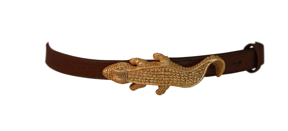 ELSA VALENCIA Melina Alligator Leather Belt