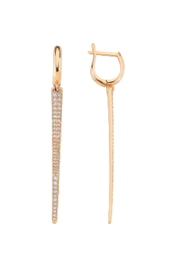 ECCE Rose Gold Pointed Hoop Diamond Earring