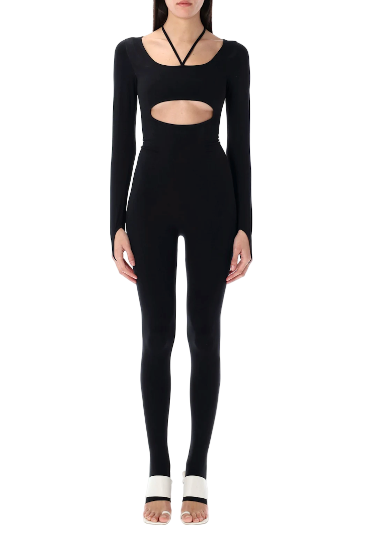 ANDREADAMO Sculpting Jersey Cut-out Jumpsuit