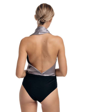AMANI SAAB Sera Silver Multi-way Bodysuit