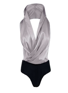 AMANI SAAB Sera Silver Multi-way Bodysuit