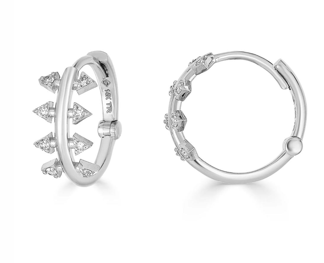 LUMENIRI Lucienda Spike Huggie Hoops