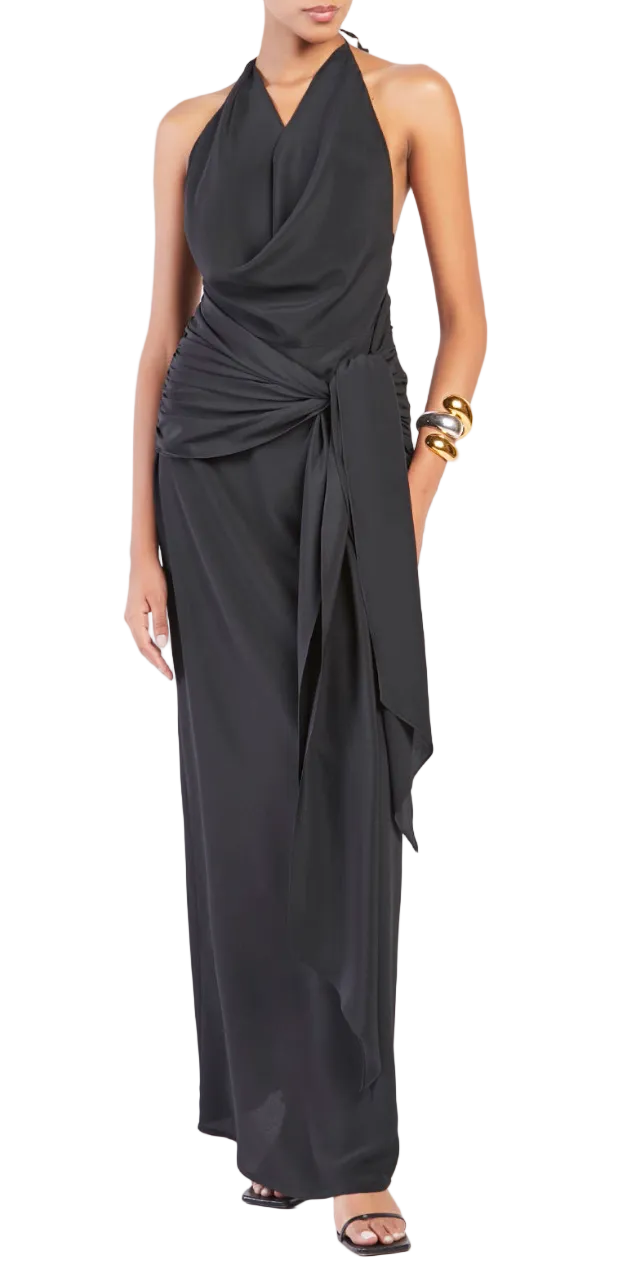 FEDERICA TOSI Halter Maxi Tie Dress