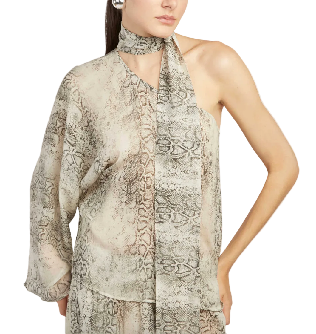 FEDERICA TOSI Python Neck Tie Top