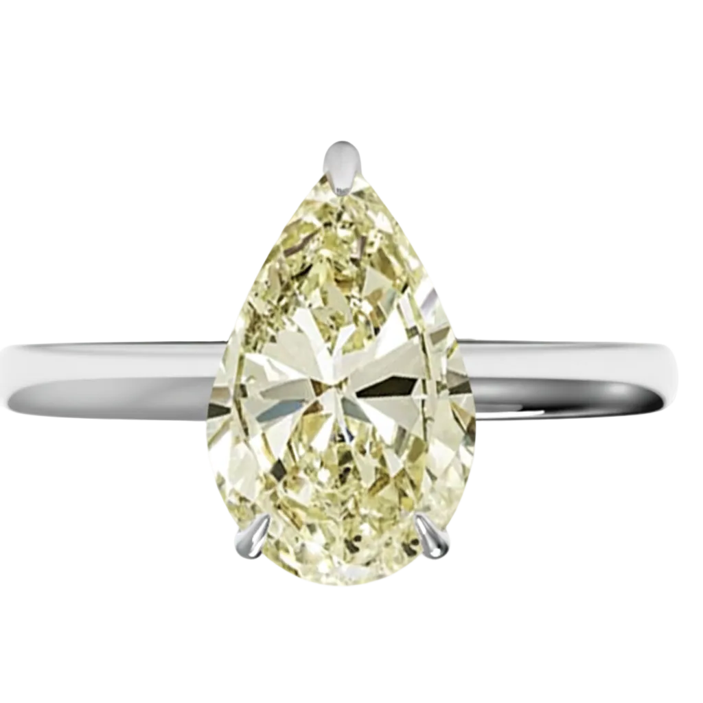 LUMENIRI Yellow Pear Pinky Ring