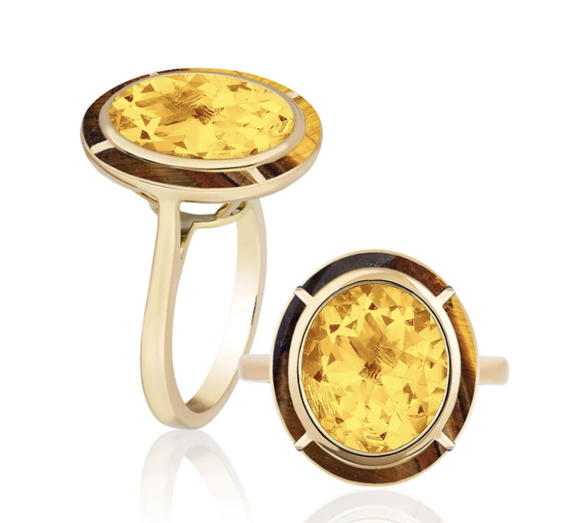 GOSHWARA Oval Ring with Inlay