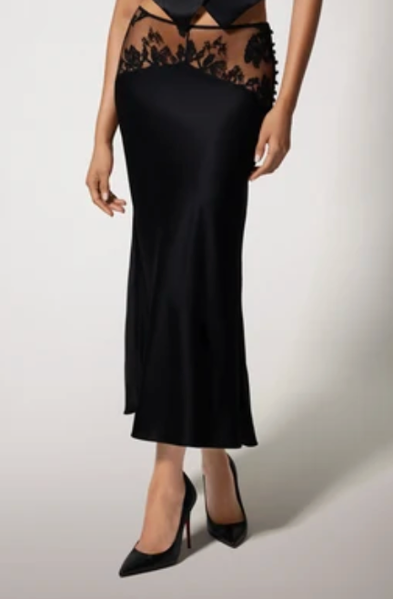 KIKI DE MONTPARNASSE Sabine Lace Midi Skirt