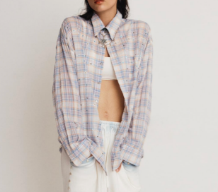 DROP EDITION The Embellished Checkered Shirt
