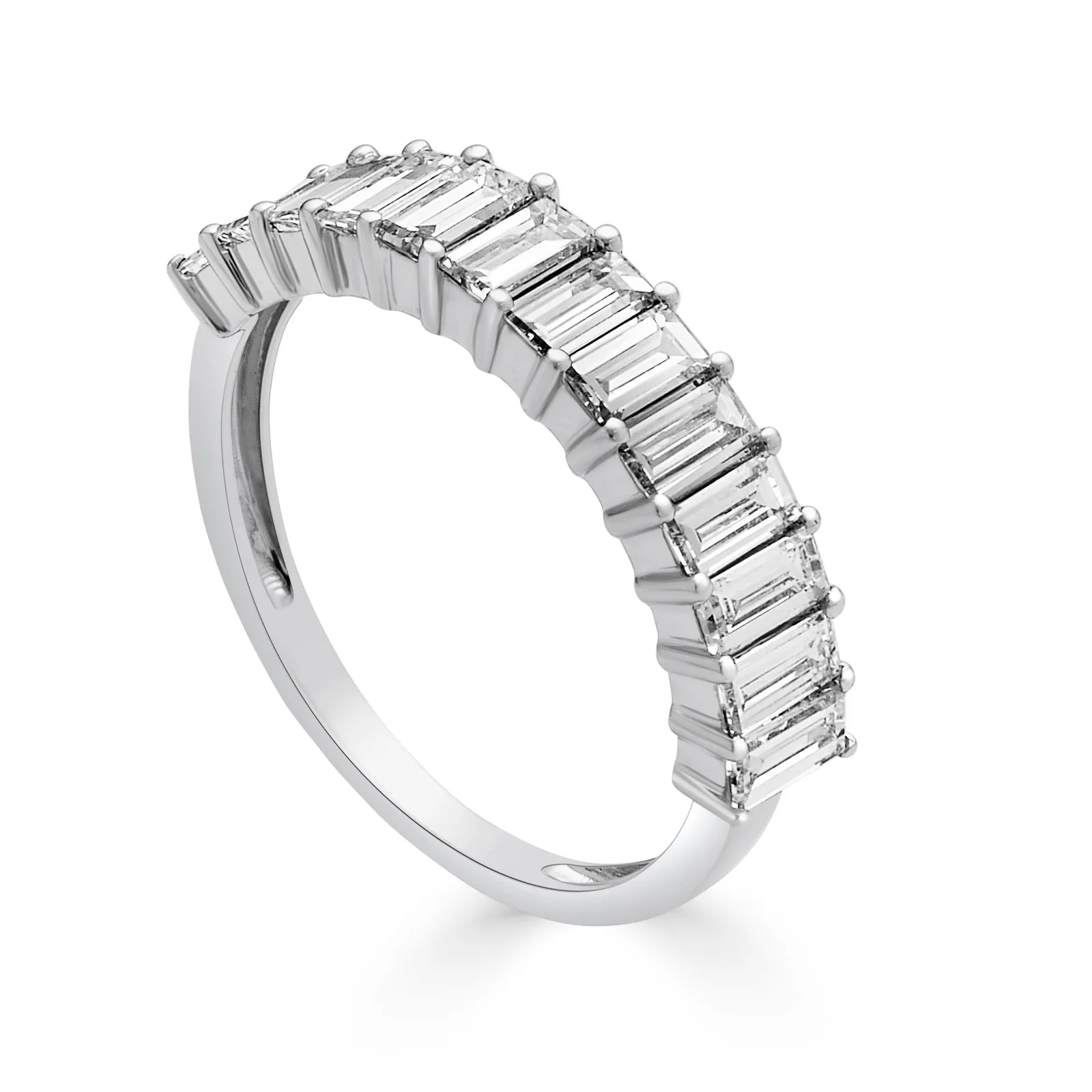 LUMENIRI The Marise Baguette Cut Half Eternity Band