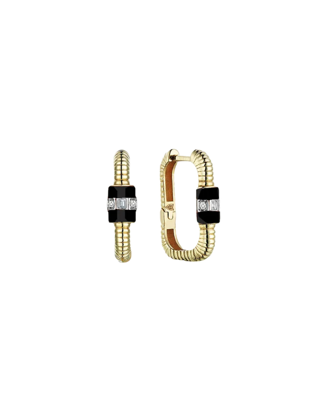MELIS GORAL Vibe Black Enamel Diamond Earring