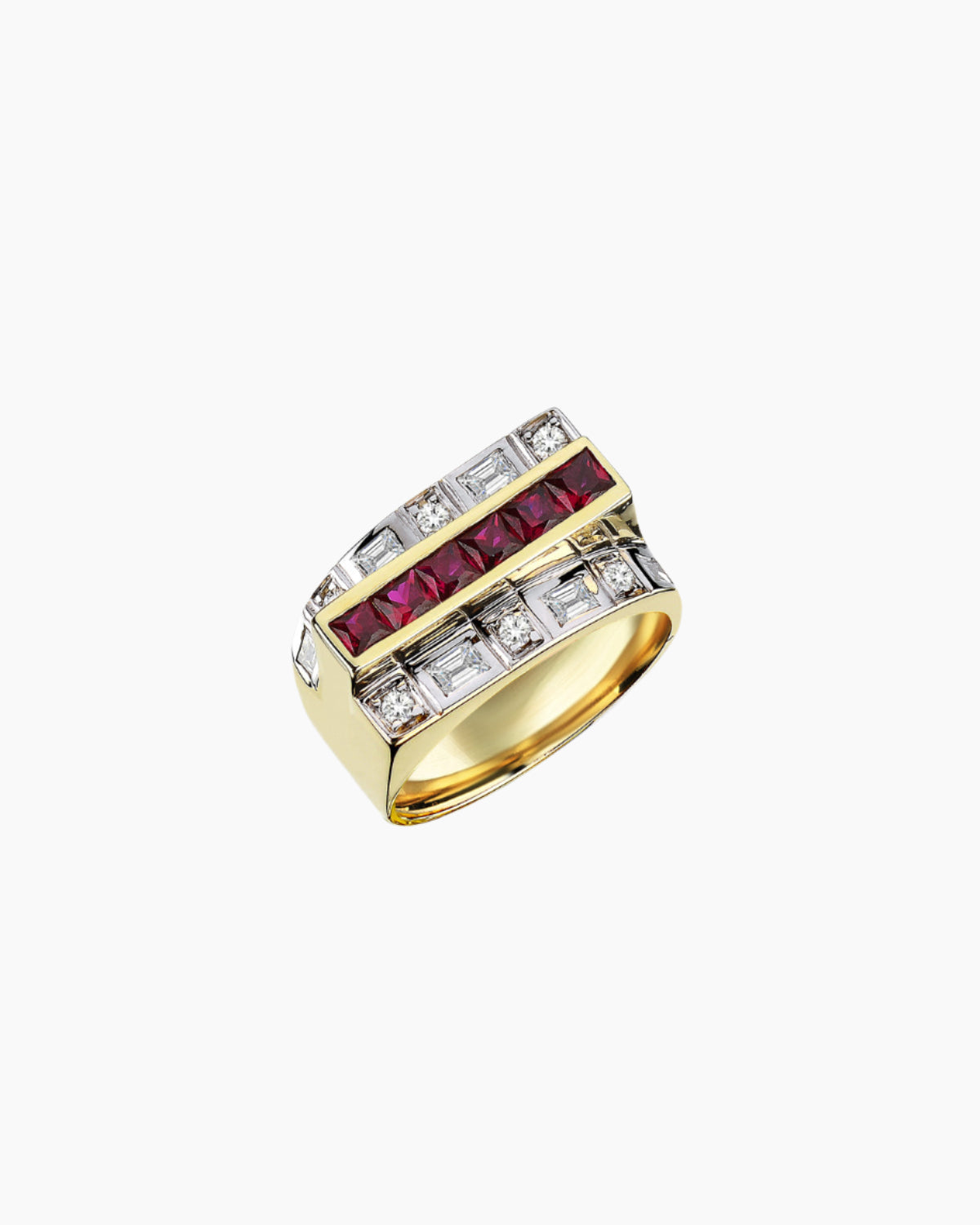 MELIS GORAL Mirror Ruby Diamond Ring