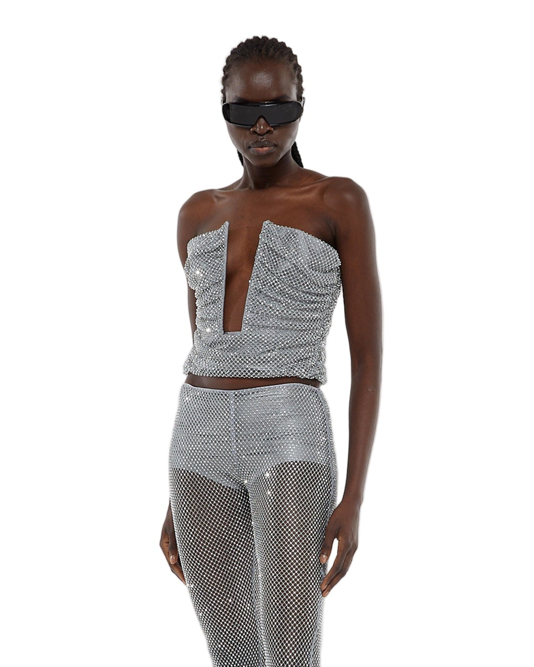 GIUSEPPE DI MORABITO Top in Crystal Net