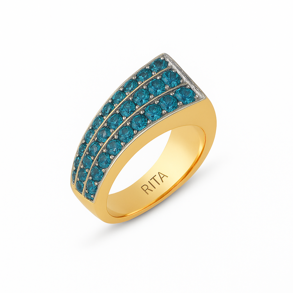 RITA JEWELRY Blue Noa Pinky Ring