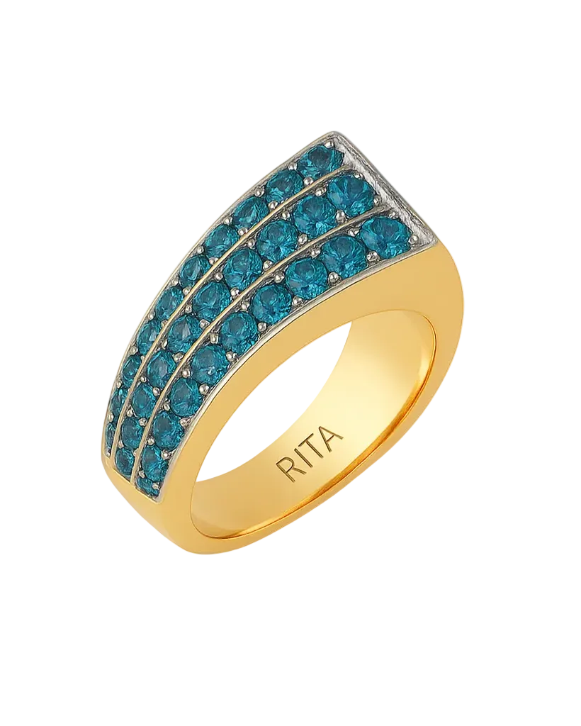 RITA JEWELRY Blue Noa Pinky Ring