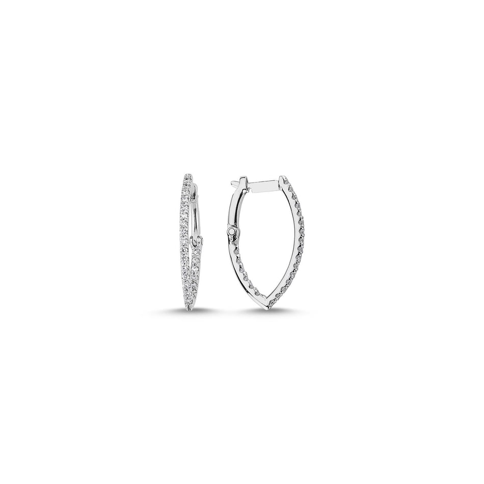 ECCE V Form Diamond Earring White Gold