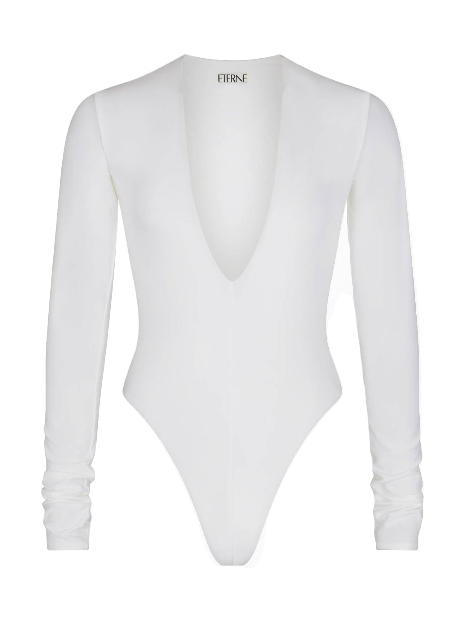 ETERNE Long Sleeve Deep V Bodysuit