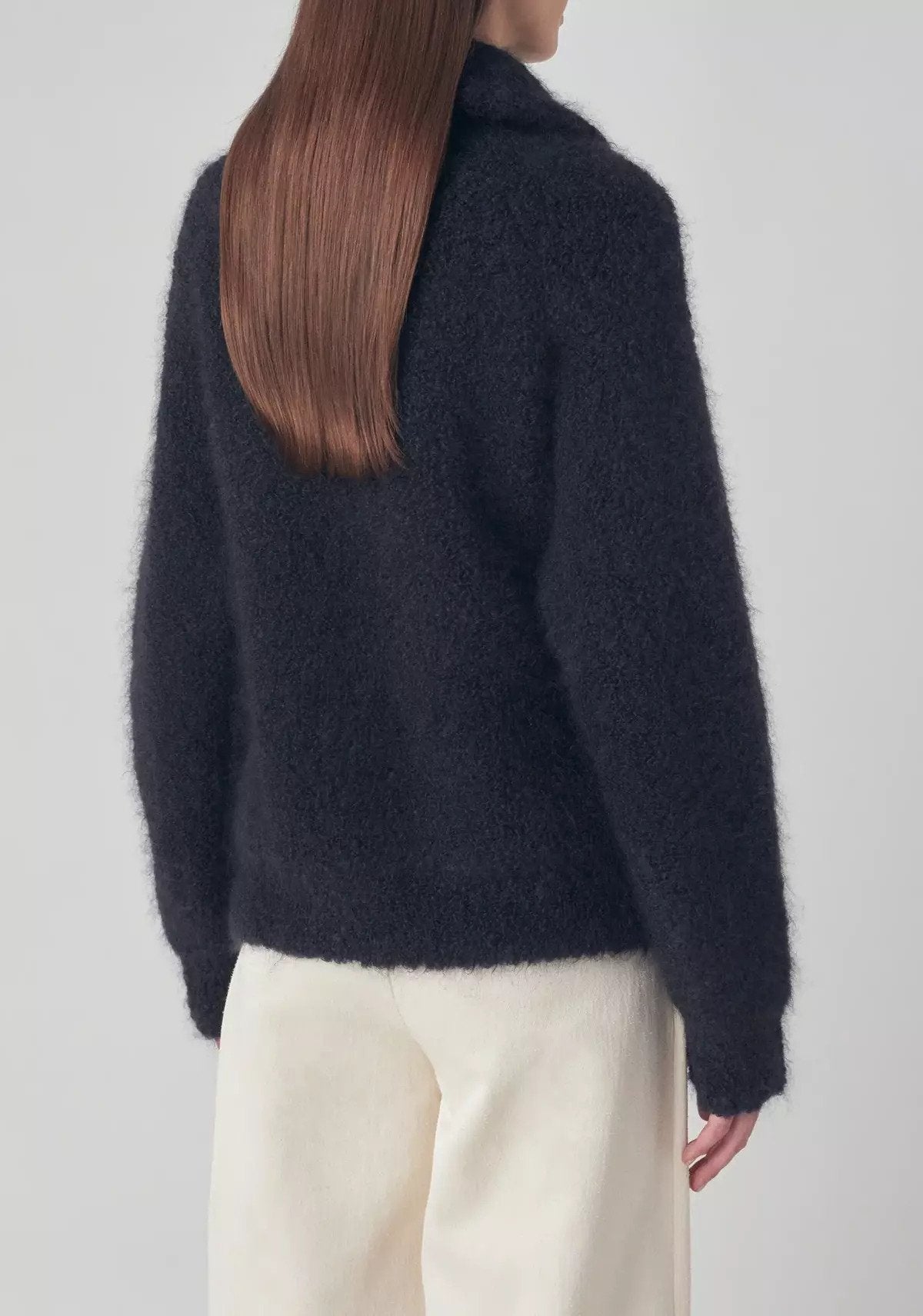 CO Bouclé Cardigan in Mohair Wool