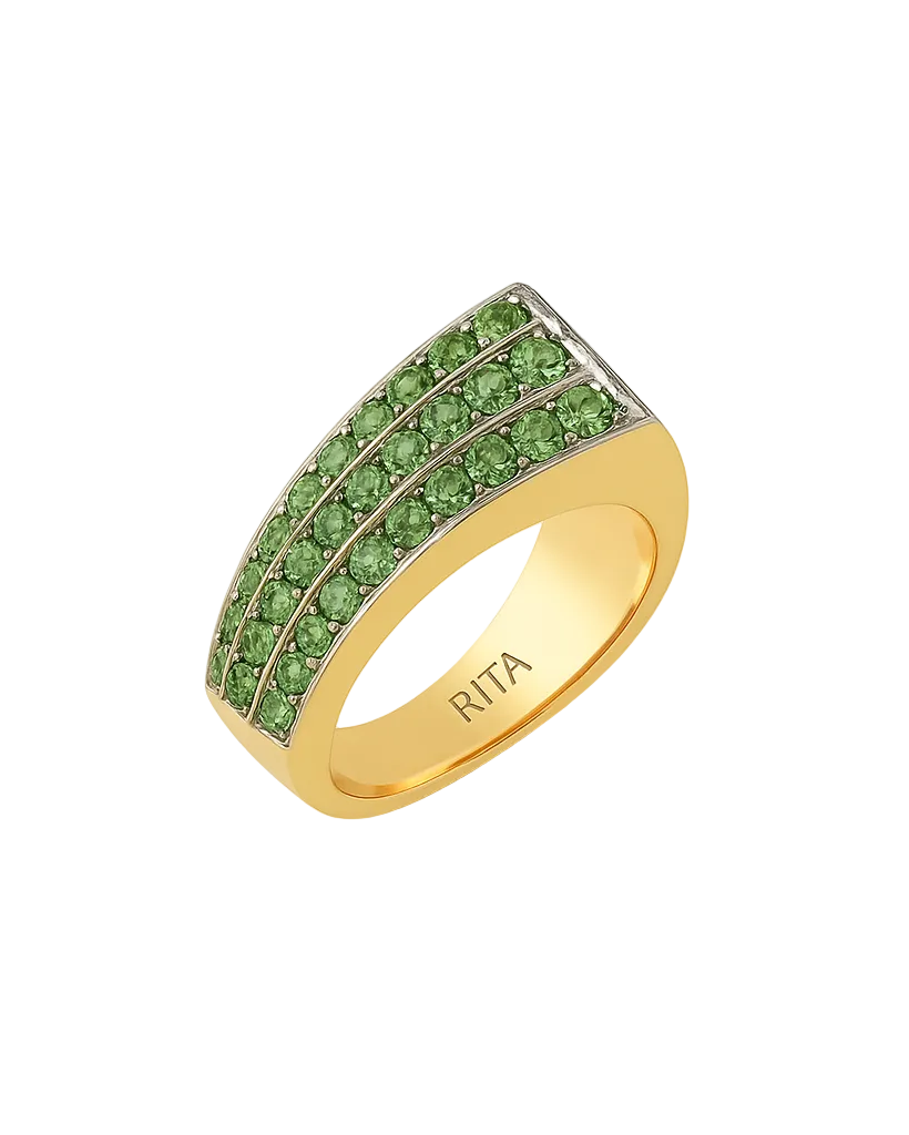RITA JEWELRY Green Noa Pinky Ring