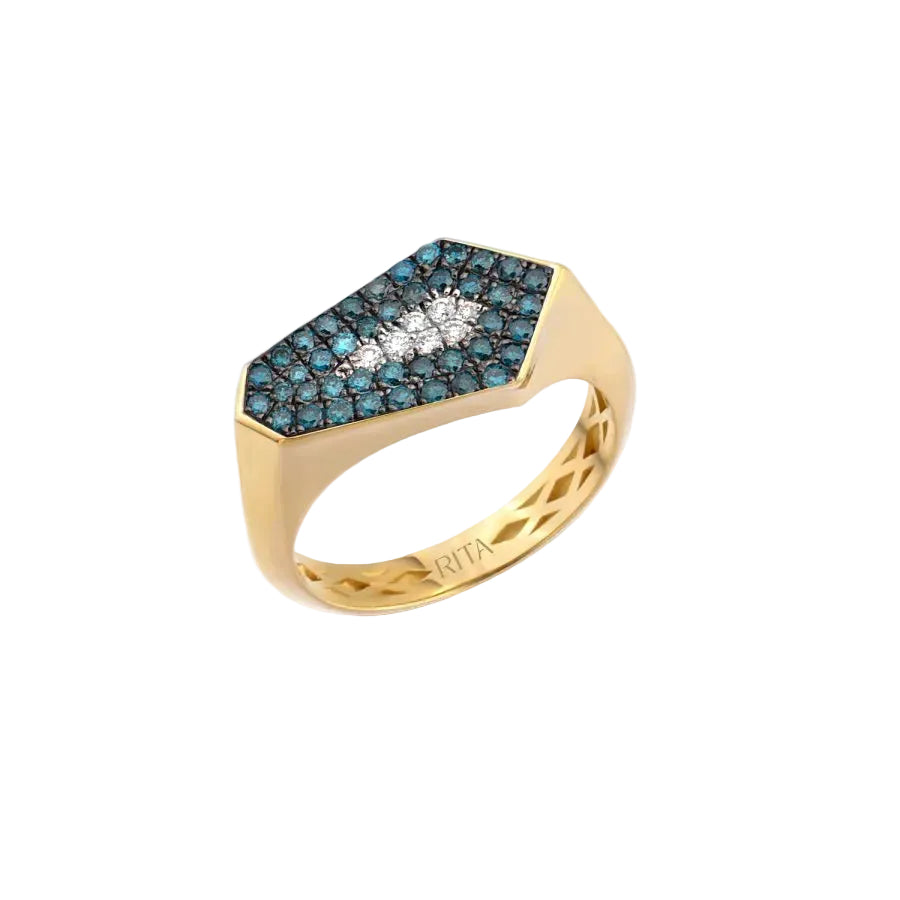 RITA JEWELRY Blue Nova Ring