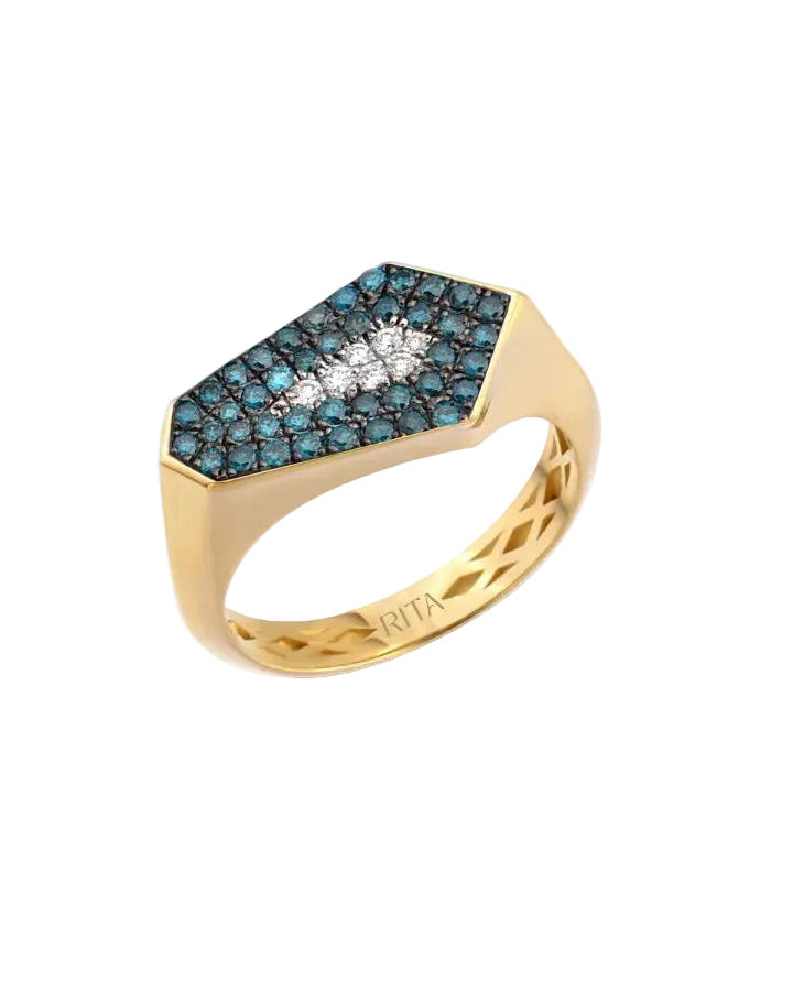 RITA JEWELRY Blue Nova Ring