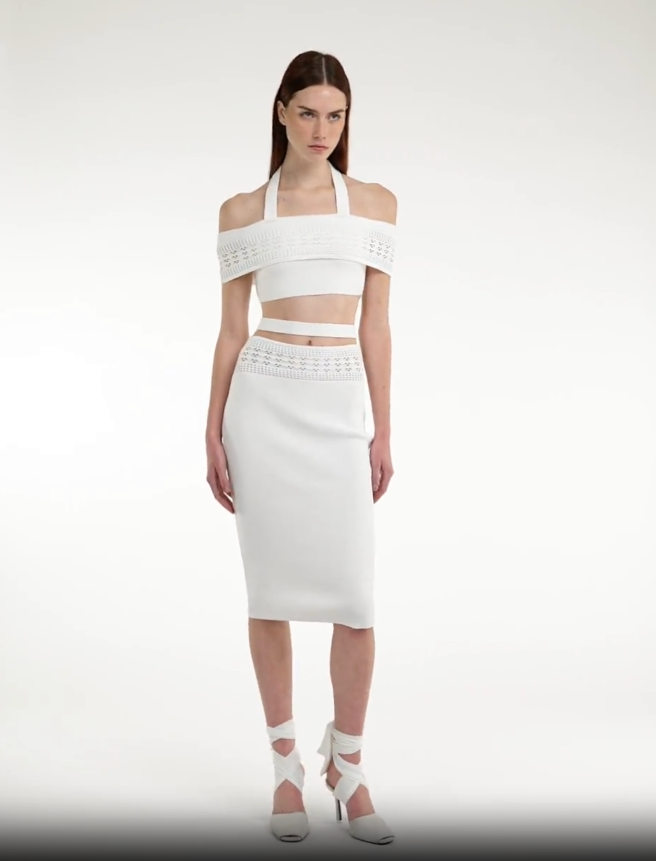 ANDREADAMO Stretch Knit Midi Skirt