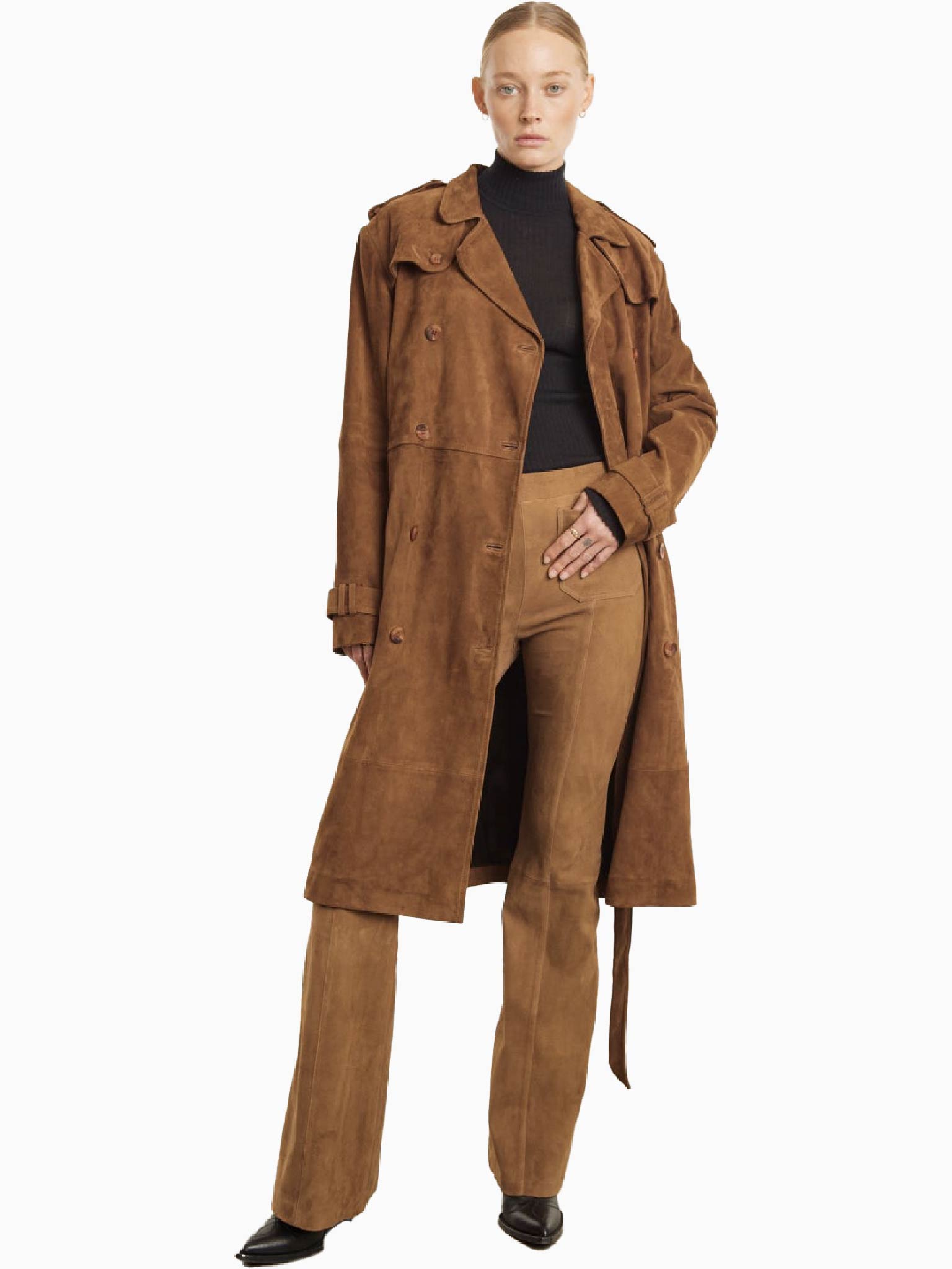 SPRWMN Suede Trench Coat