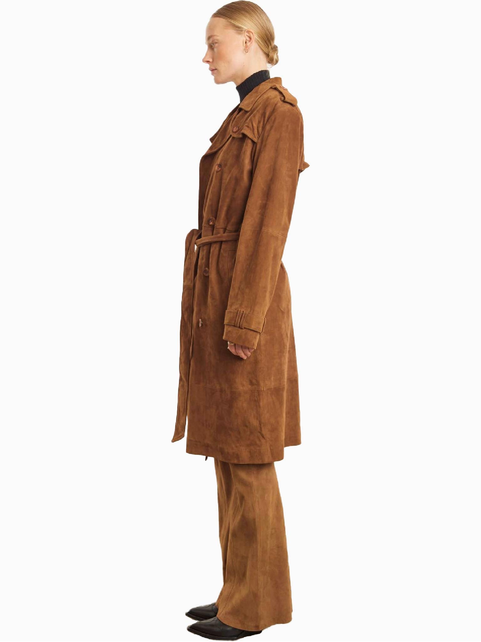 SPRWMN Suede Trench Coat