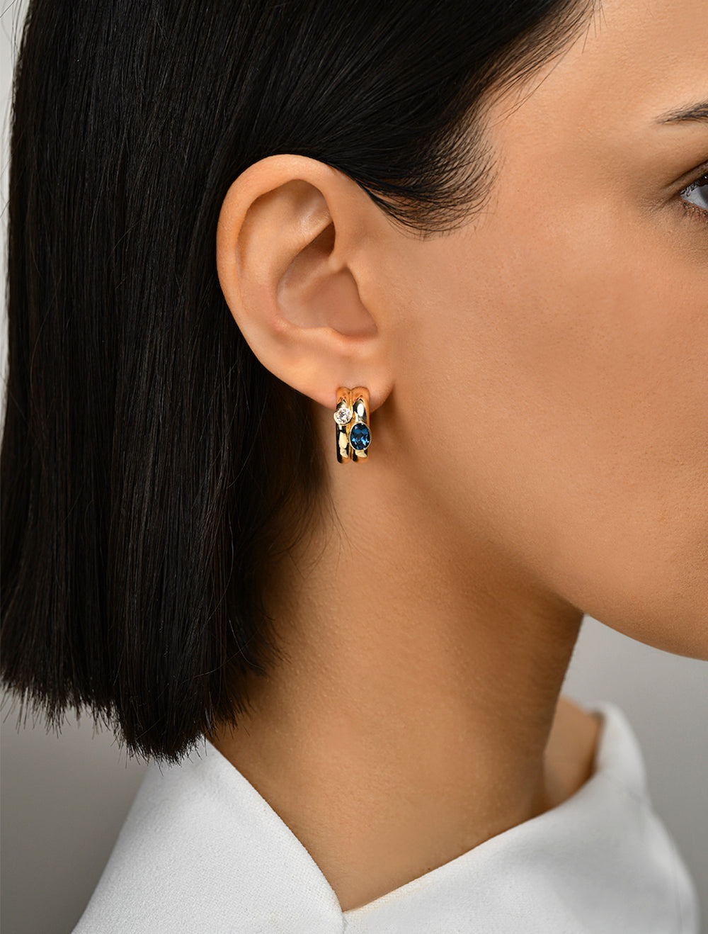 SIM AND ROZ Treasured Hoop Earrings