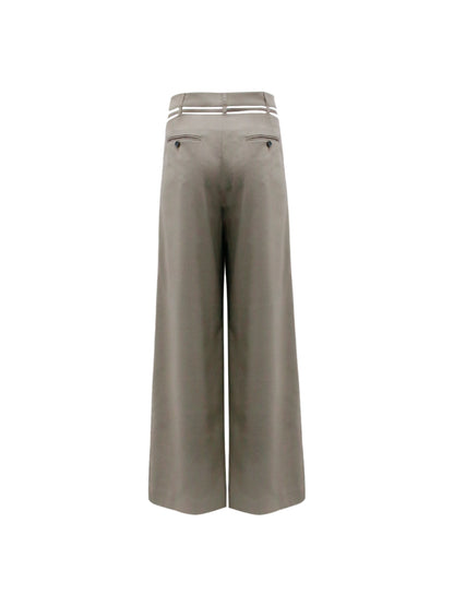 STUDIO J KOO Waist Cut-Out Detail Trousers