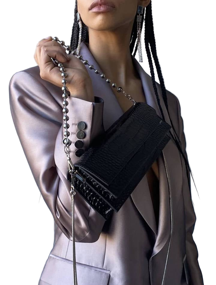 HAN WEN STUDIO Naomi Croc Slim Bag