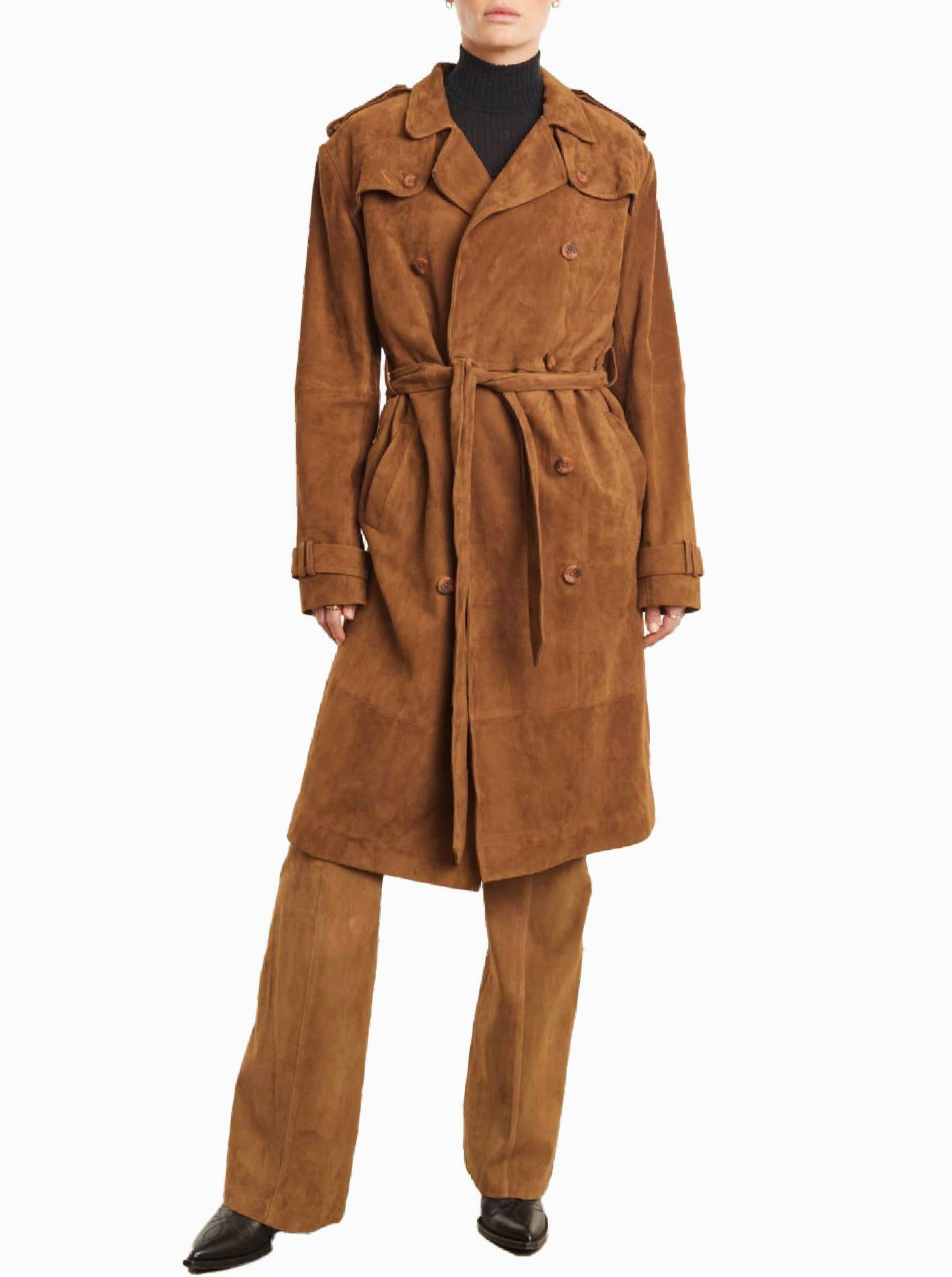 SPRWMN Suede Trench Coat