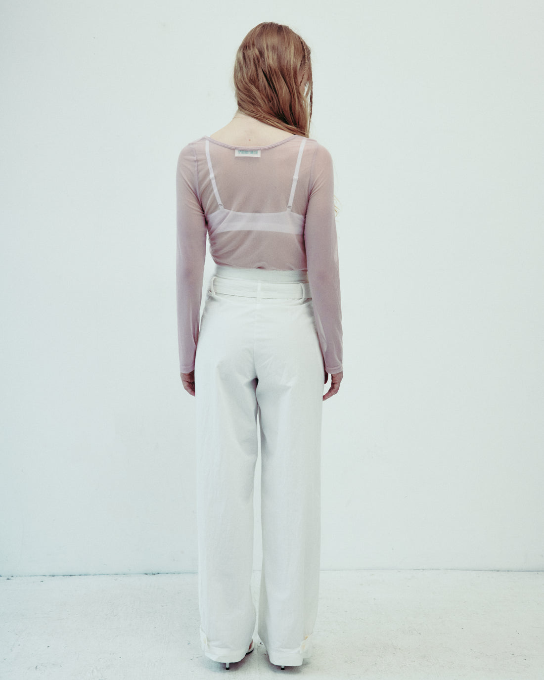 DROP EDITION White Belted Cotton Cargo Pants