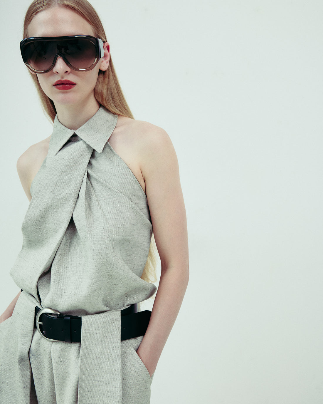 DROP EDITION Wrap Tie Blouse