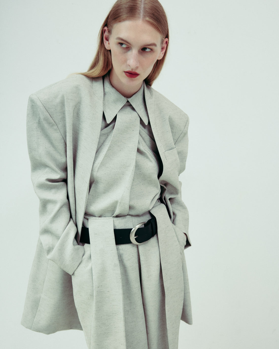 DROP EDITION Oversized Linen Blazer