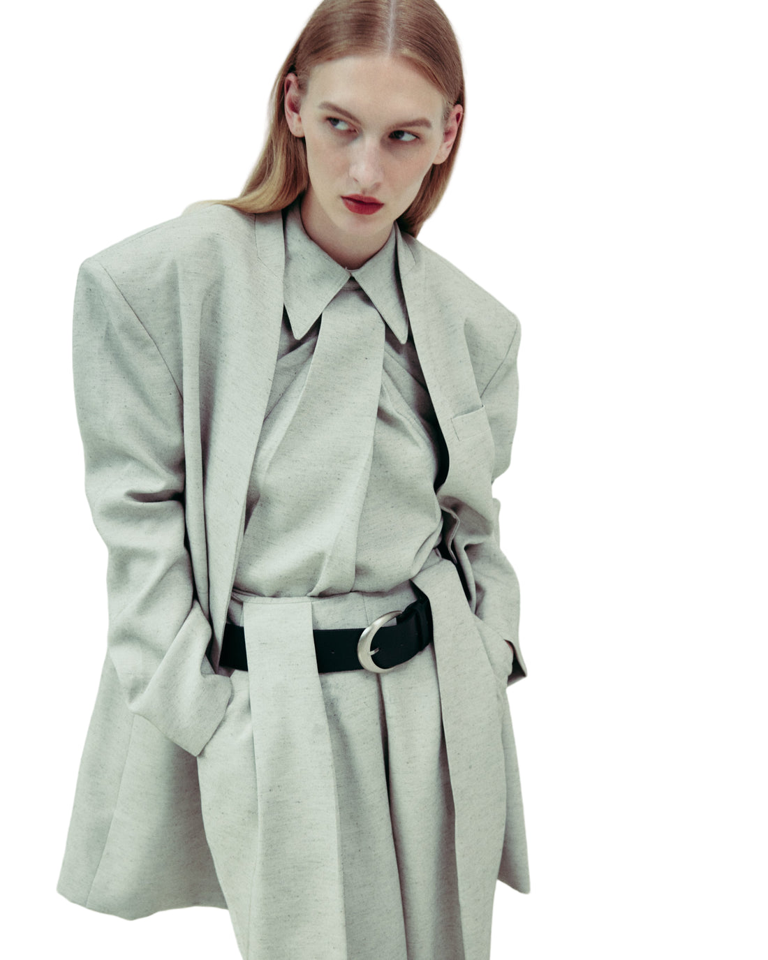 DROP EDITION Oversized Linen Blazer