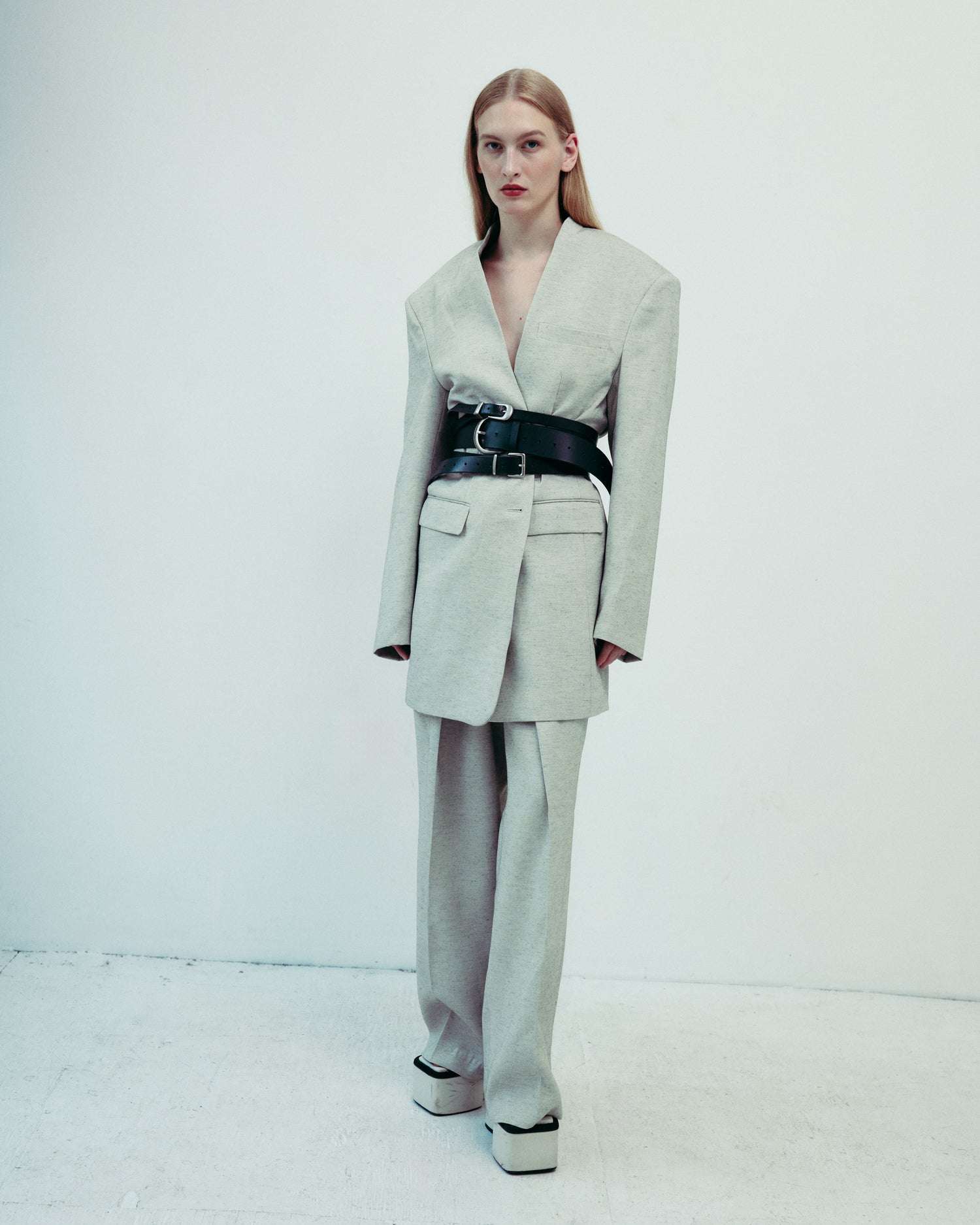 DROP EDITION Oversized Linen Blazer