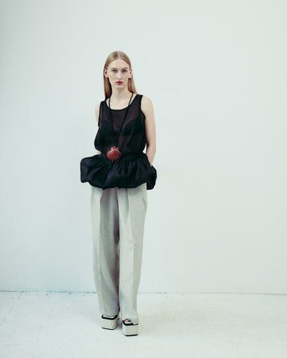 DROP EDITION Sheer Balloon Dress