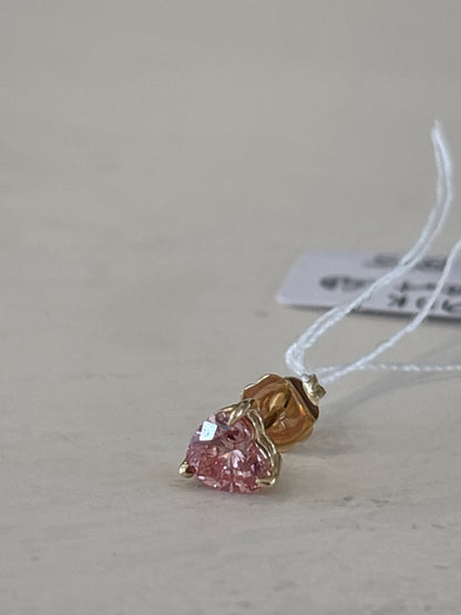 LUMENIRI Pink LGD  Heart Single Stud
