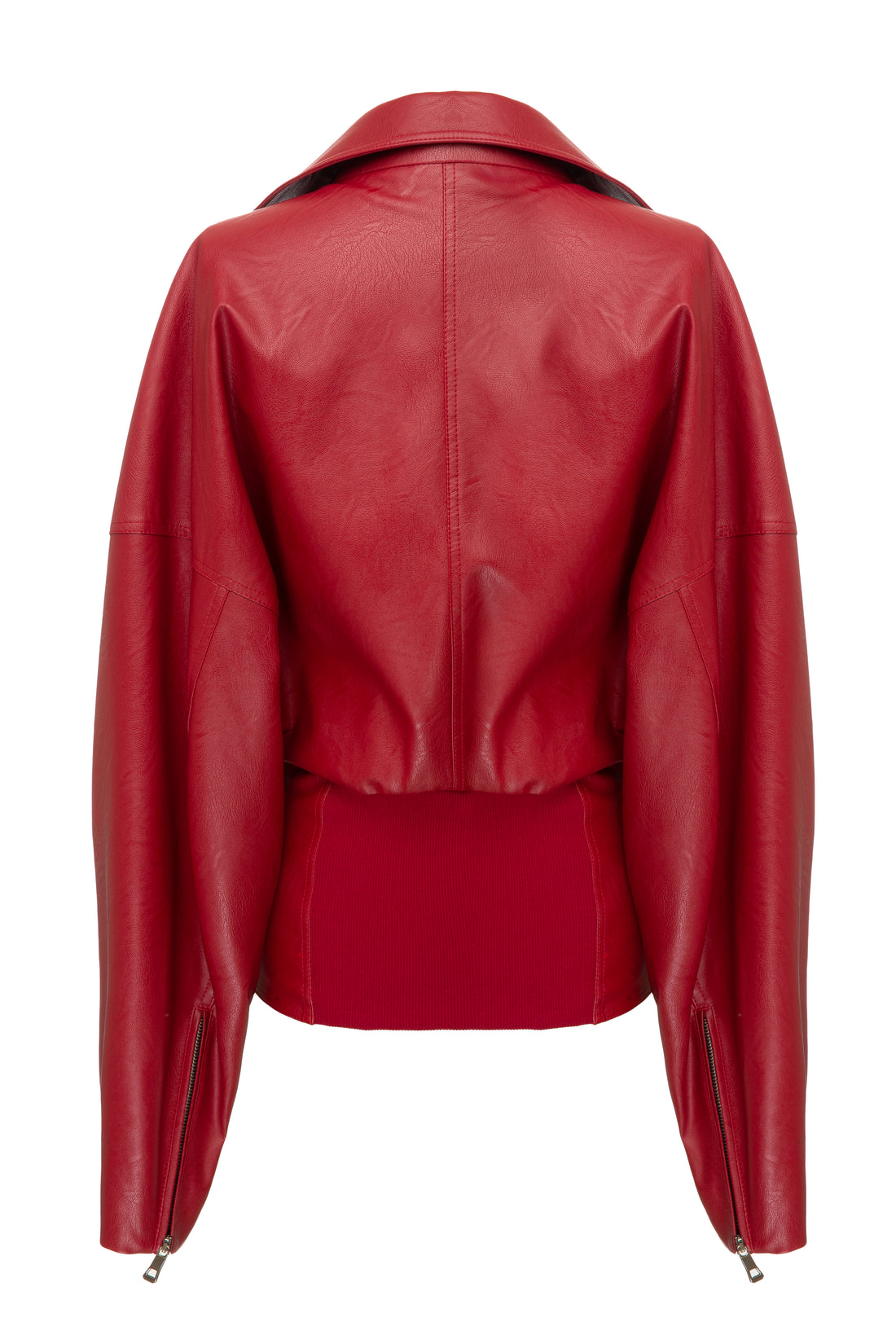 SITUATIONIST Red Jacket in Vegan Leather