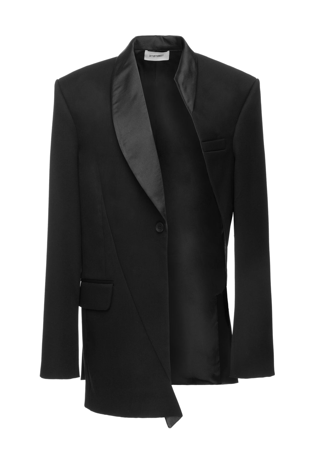 SITUATIONIST Black Asymmetrical Jacket
