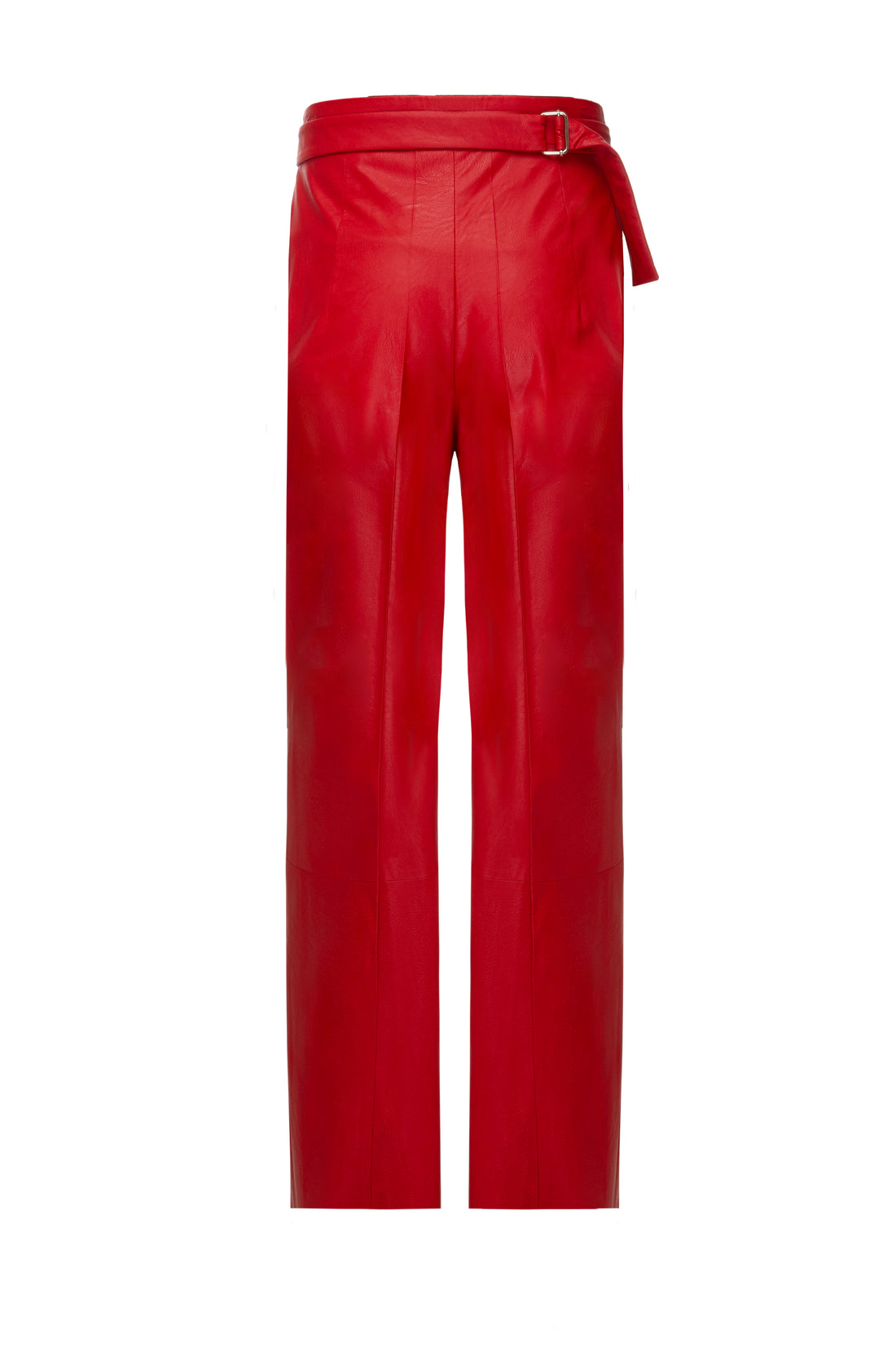 SITUATIONIST Red Pants in Vegan Leather