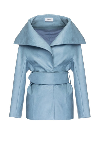 SITUATIONIST Baby Blue Leather Jacket