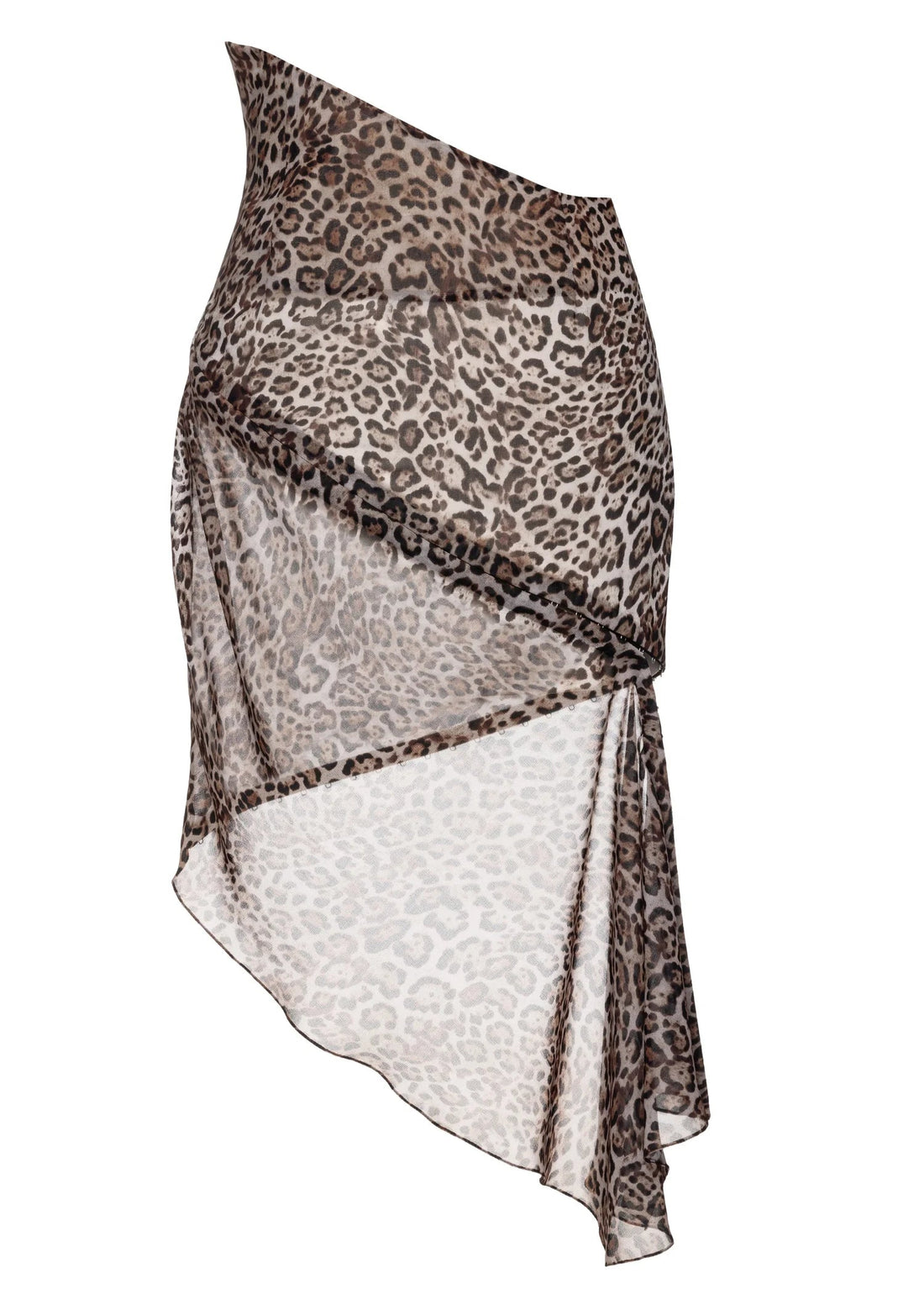 SITUATIONIST Sheer Leopard Skirt