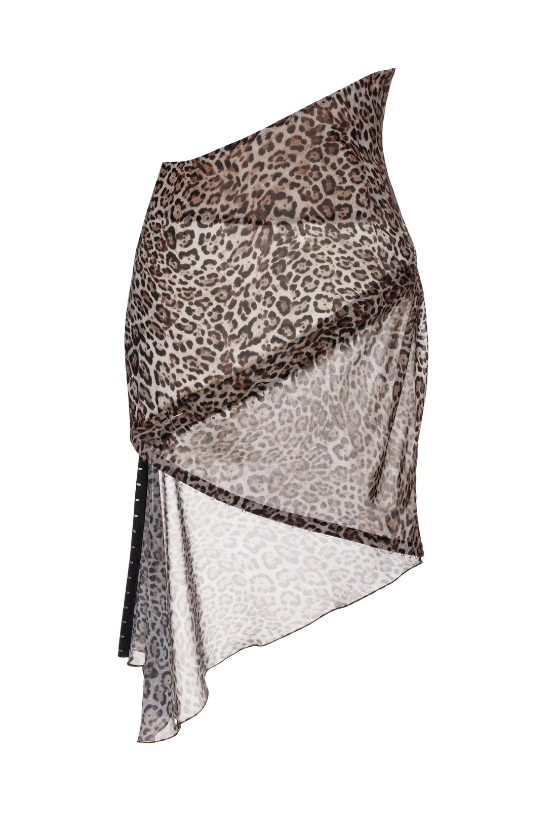 SITUATIONIST Sheer Leopard Skirt